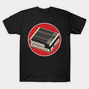 Mixer sound engineer technician retro crew gift T-Shirt